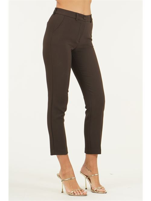 Pantalone in cady elastico GM by Gai Mattiolo | GM4420MORO